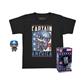 Funko Pocket POP! & Tee Marvel - Captain America