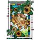 Stained glass Jigsaw Puzzle 126P Catbus and sunflowers - My Neighbor Totoro