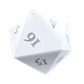 UP - Vivid Heavy Metal D20 Dice Set (2ct): White